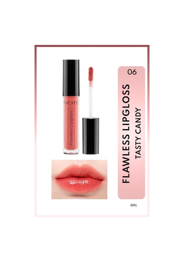 Note Cosmetique Flawless Lipgloss Nemlendirici Dudak Parlatıcısı - 06 Tasty Candy - Pembe