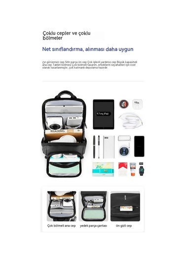 Mark Ryden Erkek Usb Çok Fonksiyonlu Tote Çanta.