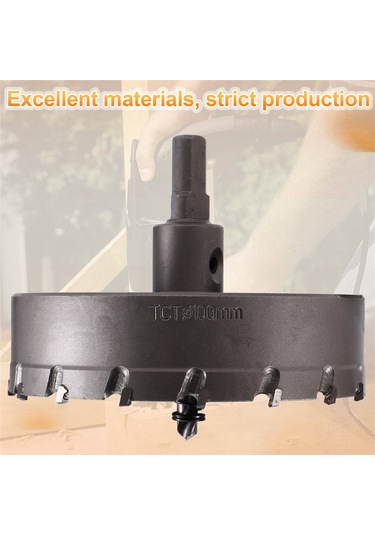 Delik Testeresi 100mm Sert Alaşımlı Genişletilmiş Delik Testeresi Metal Demir Ahşap