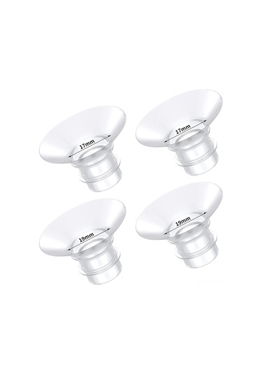 Xindoker Elektrikli Göğüs Pompası Yedek Parçası - 4 Adet Silikon Flanş Adaptörü 17mm Ve 19mm