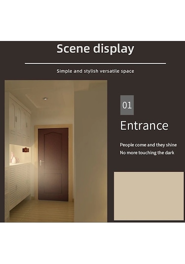 Cbtx 0604 Akıllı Mini Radar Sensör Başucu Gece Lambası Masa Lambası - Açık Kahverengi