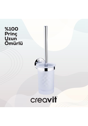 Creavit BR20216 Joyful Tuvalet Fırçalığı Cam - Duvardan