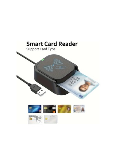 Elmpaly Usb 2.0 Akıllı Kart Okuyucu Ve Nfc İkili Siyah Ic Kart Okuyucu