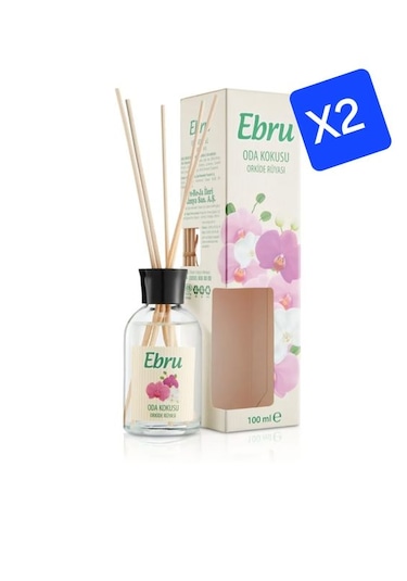 Ebru Orkide Rüyası Bambu Çubuklu Oda Kokusu 2 x 100 ML