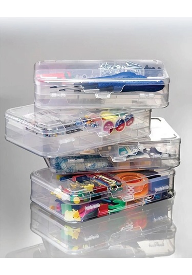 Periboia Hobi Kutusu - İki Katlı Çok Renkli