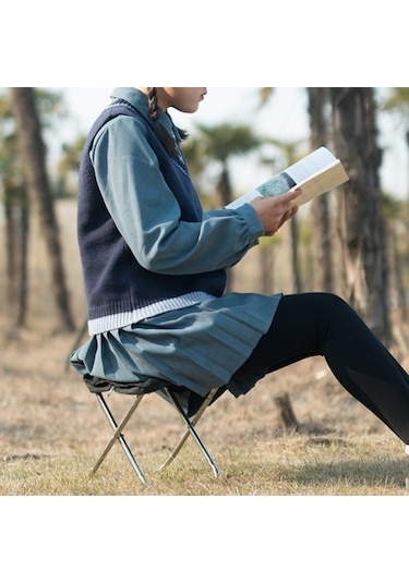 Açık Taşınabilir Katlanır Kamp Sandalyesi Siyah