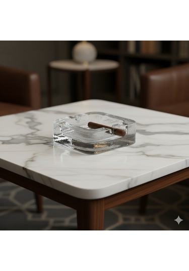 Paşabahçe 25026 Denizli Cam El İmalatı Çift Oluklu Küllük