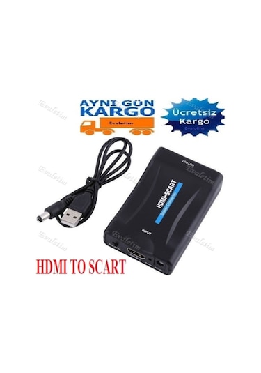 Hdmı To Scart Av Çevirici 4363P Dönüştürücü Skart Adaptor Convert