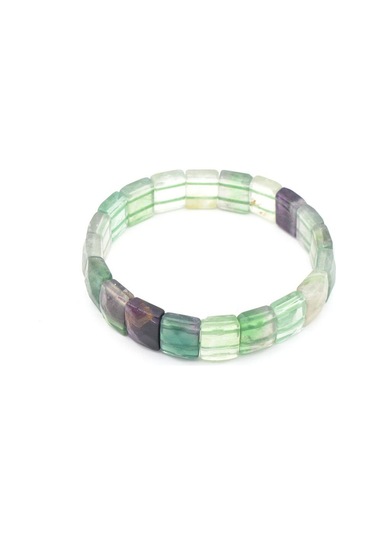 Murty99 Kare Kesim Hakiki Florit Taşı Bileklik Yeşil