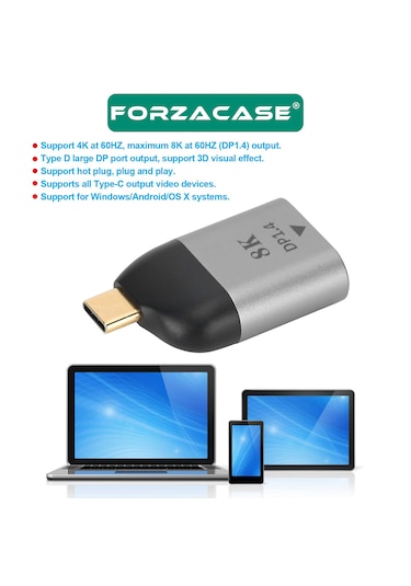 Apple Uyumlu iPhone 15 16 Type-c To Dp 8k 60hz Dp Dönüştürücü -fc1033