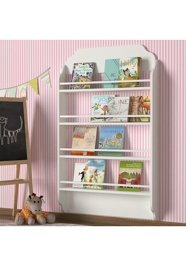 Dekorister Exclusive Montessori Kitaplık Beyaz