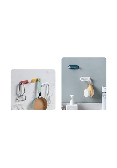 Suntek Kendinden Yapışkanlı Duvar Tuşlar Ofis Koridor Kancası Sarı 4 Adet Çok Renkli