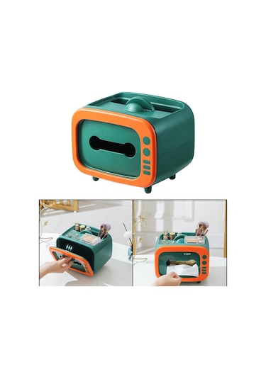 Suntek Retro Tv Mendil Kapak Peçete Kutusu Organizatör Ev