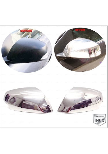 Renault Fluence Krom Ayna Kapağı 2 Prç. 2010 Üzeri P. Çelik