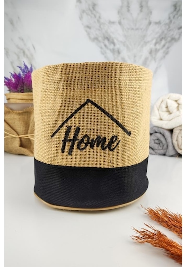 Digithome Hasır Çok Amaçlı Düzenleyici Organizer Mini Yuvarlak Saksılık Siyah - Cly-j1026