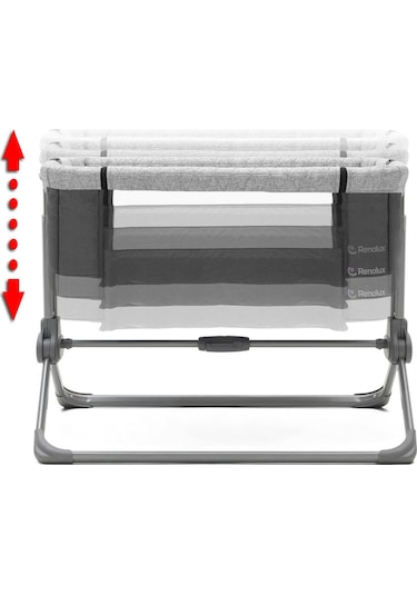 Renolux Cododo Sidenest Griffin Anne Yanı Yatak Beşik Füme