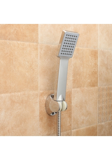 Lebıhmurah Bf348 Faydalı Araçlar Duvara Monte Duş Başlıkları Seti Banyo Abs Kaplama Su Tasarruflu Kare El Tutacağı Gümüş