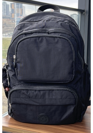 Nemo Group Siyah Sırt Çantası Krinkıl Kumaş Suya Dayanıklı Siyah