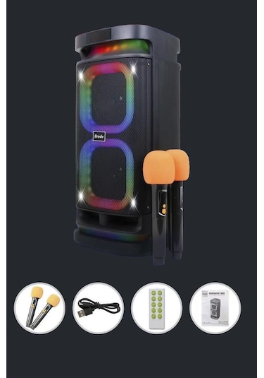 Torima BTS-1989 RGB Karaoke Mikrofonlu Kumandalı Bluetooth Hoparlör