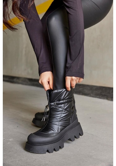Bruno Shoes Bruno Siyah Su Geçirmez Kalın Tabanlı Kar Botu-siyah Siyah