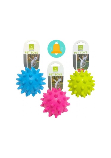 Nunbell Zilli Suda Batmaz Plastik Kirpi Top Köpek Oyuncağı 9 CM