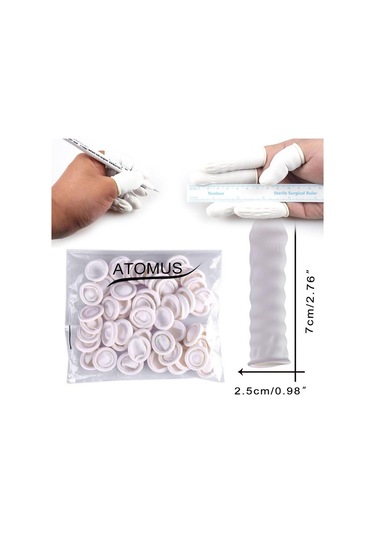 Su Geçirmez Dayanıklı Kaymaz Anti Statik Parmak Uçları Eldiven Kauçuk Parmak Karyolası 50