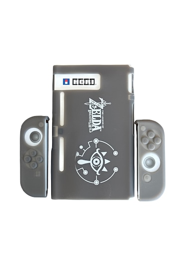 Switch Silikon Kılıf Joy-con Koruyucu Kılıf Zelda Desenli Gri