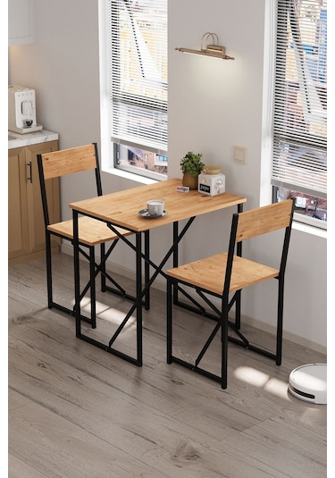 Bofigo 2li Mutfak Seti Mutfak Masa Ve Sandalye Seti Balkon Masası Cafe Seti Maysa Çam