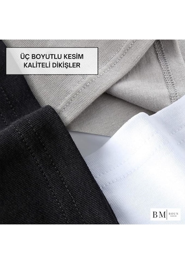 Boun Marche Erkek Atlet Premium 6'lı Kutu Penye Süprem %100 Pamuk Mix