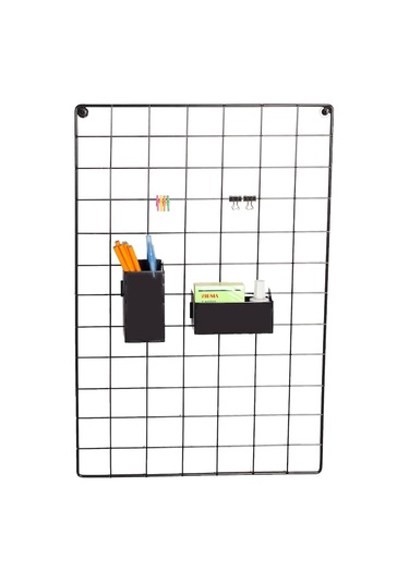 Metal Tel Pano Fotoğraf Askısı Notluk Siyah 40X60 Catchme