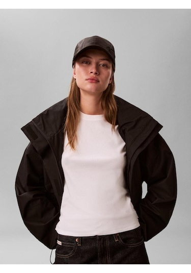 Calvin Klein Monogram Embroıdery Moıre Cap-14786 Siyah