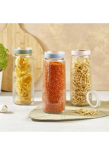 Selka Home Rigel 3'lü Cam Kavanoz 1500 Ml
