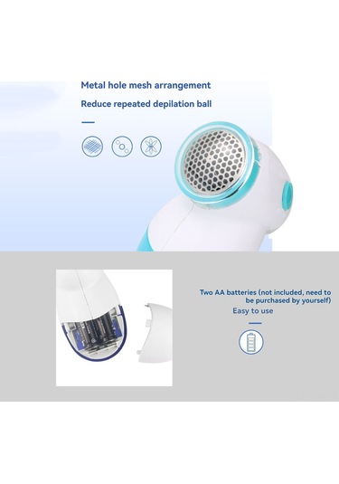 Kosona Mini Elektrikli Kumaş Tüy Dikeni, Taşınabilir Kuru Temizleyici, Kumaş Bakımı Aleti - Mavi Pil Dahil Değil Mavi