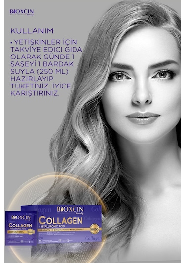Beauty Collagen Toz 30 Saşe X 10.000 Mg Tip 1 - Tip 3 Hidrolize Kolajen - Keratin
