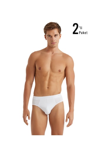 Blackspade Erkek Slip Külot 2Li Paket Loose Fit 9625 - Beyaz
