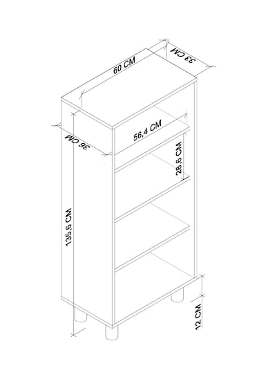 Bono Çok Amaçlı Dolap , Erzak Kiler Dolabı Beyaz