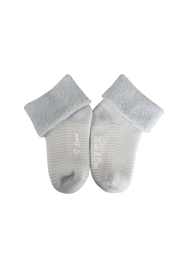 Kitikate Bibaby Biorganic Mom And Dad Kaymaz Çorap 68354 Mavi