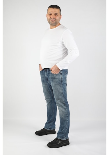 Erkek Büyük Beden Pantolon Yprtmavi Çok Renkli