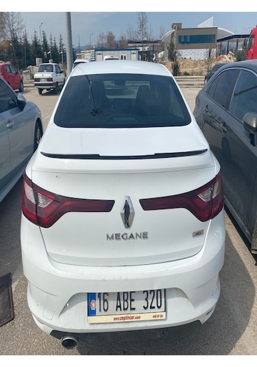 Renault Megane 4 M4 Yarasa Spoiler Esnek Plastik 120 Cm Pianoblack