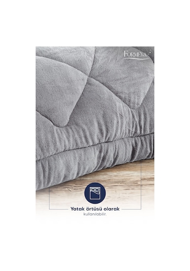 Formeya Battal Boy Lüx Welsoft Çift Taraflı Yorgan - Gri