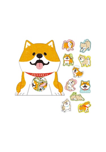 90 Küçük Çıkartma Dıy El Sanatları Shiba Inu Çok Renkli