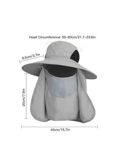 Artfulabode Yüz Yürüyüşü Ve Ve Uv Tırmanma Şapkası Şapkası Mekan Koruma Kapağı Kadınlar İle İçin Güneş Gri Flabı Erkekler Dış Dağ Boyun Balıkçılık Bahçecilik Qf Gri
