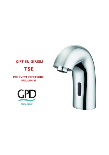 Gpd Flb10 Çift Su Girişli Fotoselli Lavabo Bataryası