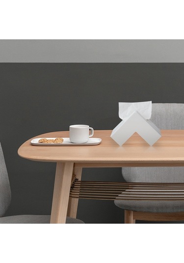 Sones Yaratıcı Basit Ev Plastik Peçete Kağıdı Saklama Kutusu Beyaz