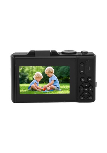 Çeşithane 75mp Hd Retro Dijital Kamera 18x Dijital Zoom, 3 Ekran, Autofocus, Gülümseme Algılama, Siyah
