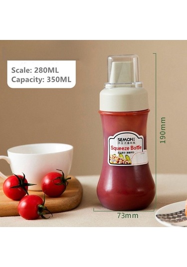 Novahub Gri Delikli Çeşni Mutfak Sos Sıkma Şişe Kabı Çikolata Bal Dispenseri Zeytinyağı Şişeleri Gri