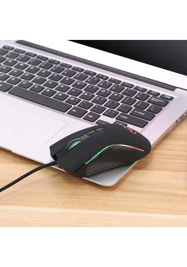Hxsj A869 Kablolu Oyun Faresi 3200dpı 7 Düğme 7 Renkli Led Optik Bilgisayar Faresi Oyuncu Faresi Profesyonel Oyuncular İçin Oyun Faresi A869