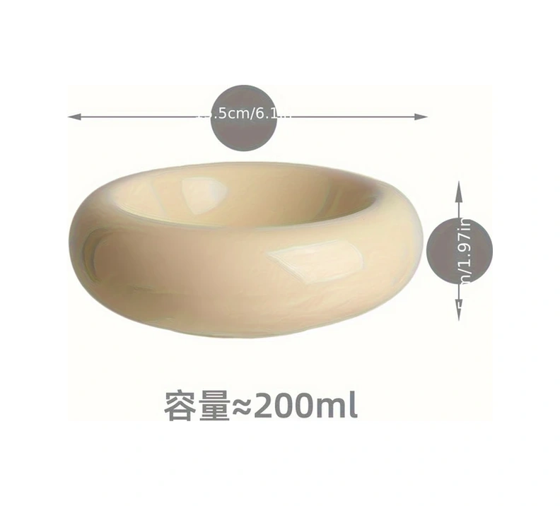 Elmpaly Ktlecl 6.1 İnç Seramik Pembe Kedi Kabı - Kusma Önleyici, Bıyık Yorgunluğu Ve Omurga Koruma