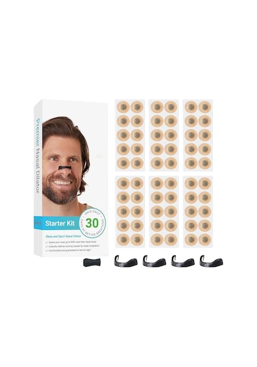 60 Adet Spor Burun Dilatörü Uyku Burun Solunum Dilatörler Başlangıç Kiti Burun Nefes Şeritleri Manyetik Burun Bandı Horlamayı Azaltmak Kahverengi