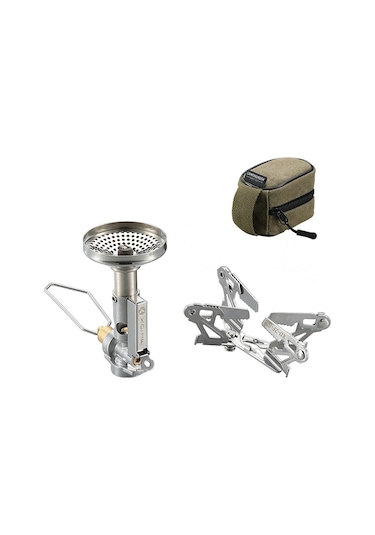 Alp Düz Gaz Sobası Roket Sobası 3.3kw Ateş Gücü Ayarlanabilir Ateş Gücü Gümüş